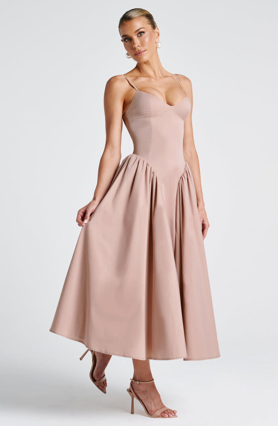 Vestido midi Sophia Clay - Perfecto para el verano