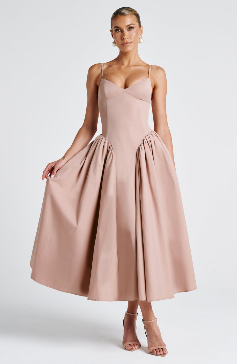Vestido midi Sophia Clay - Perfecto para el verano