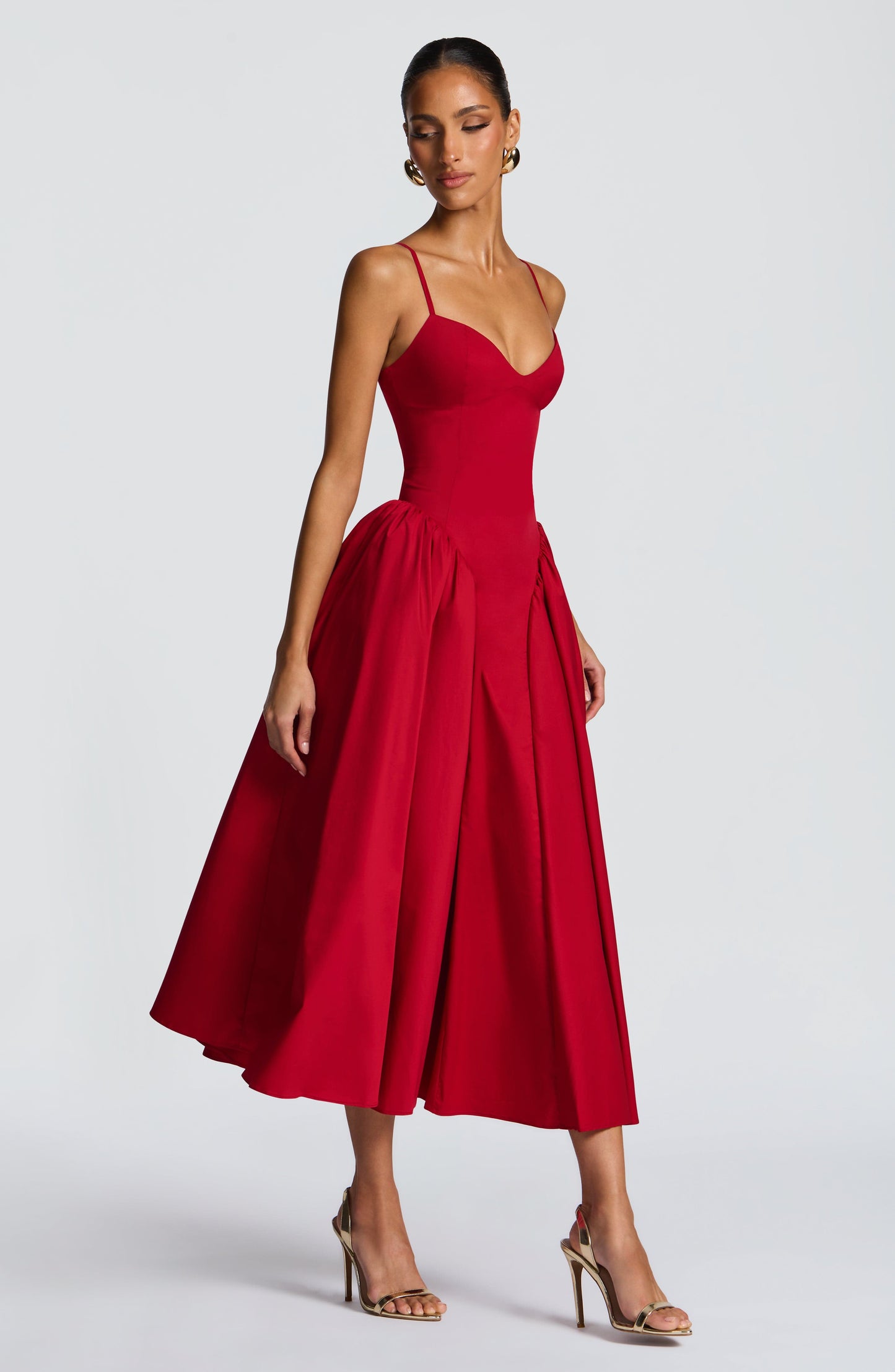 Sophia Vestido Midi de Verano Rojo - Moda Perfecta para el Verano