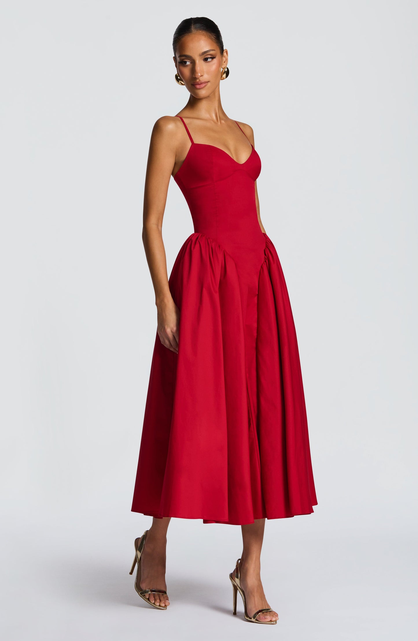 Sophia Vestido Midi de Verano Rojo - Moda Perfecta para el Verano
