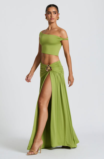 Top de verano Sophia Olive para mujer