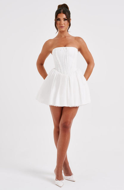 Minivestido Chloe Ivory - Moda de verano adorable