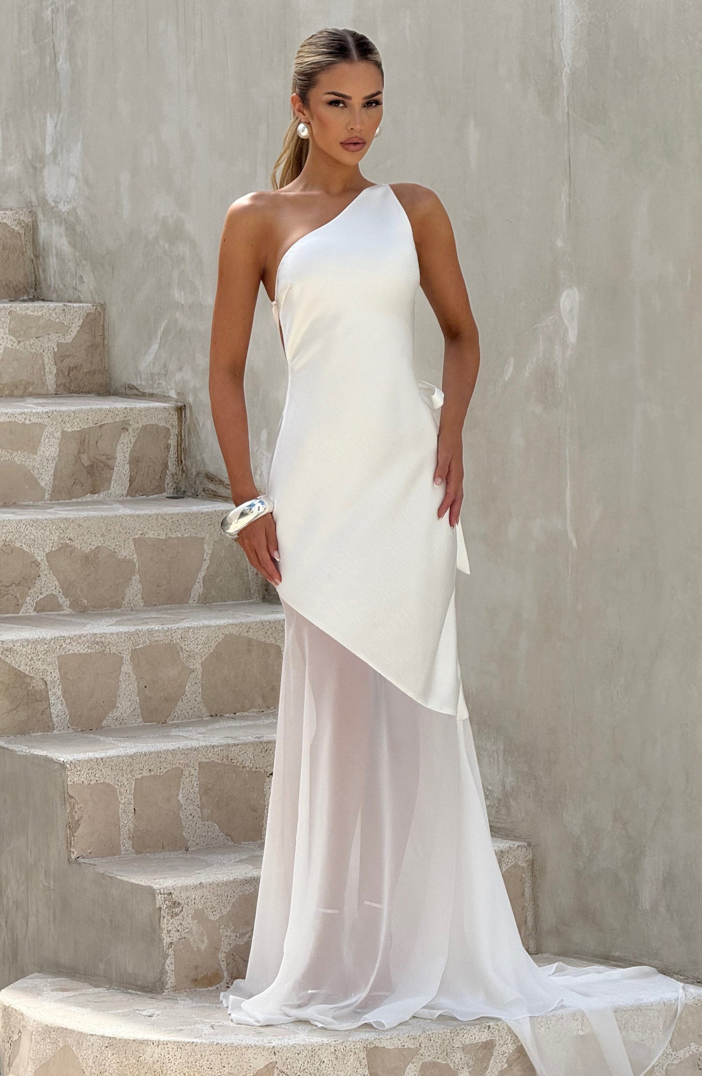 Vestido largo de verano Sophia Ivory