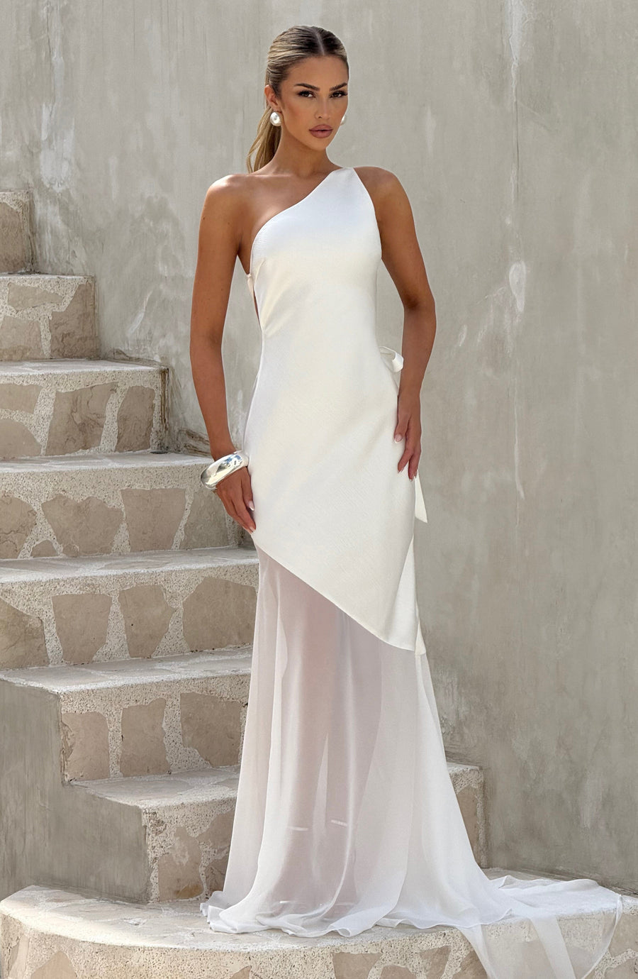 Vestido largo de verano Sophia Ivory