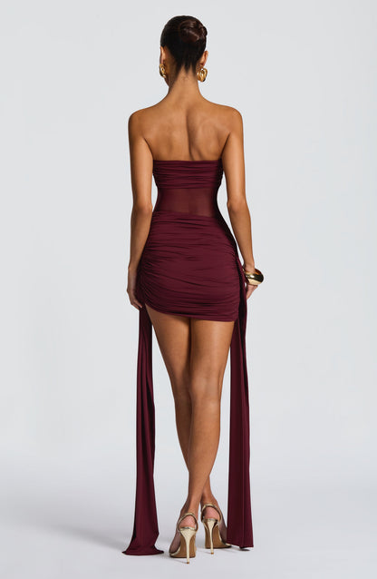 Minivestido de verano Amelia Cherry Lacquer
