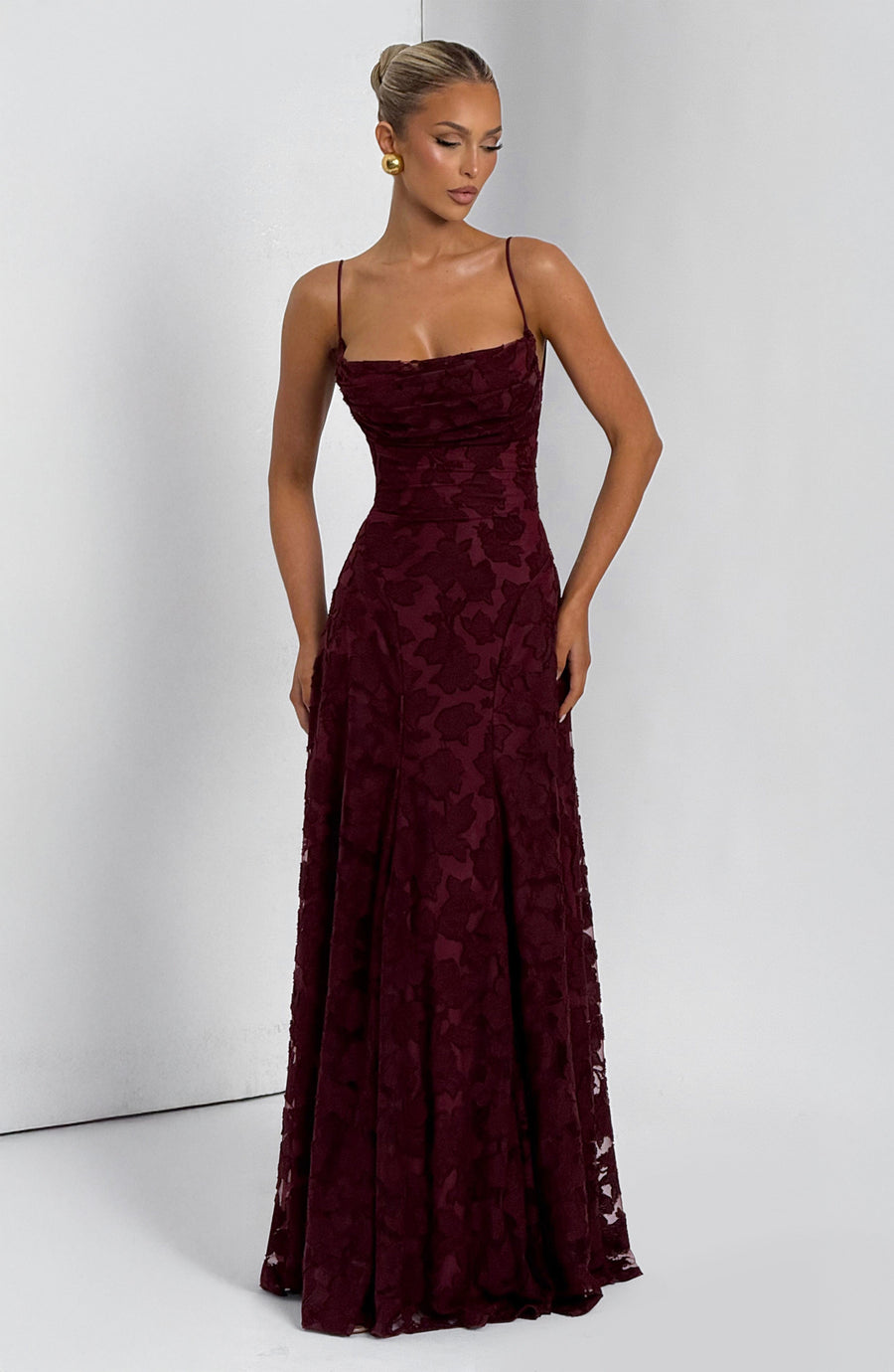 Vestido de verano Amelia Maxi - Rojo cereza