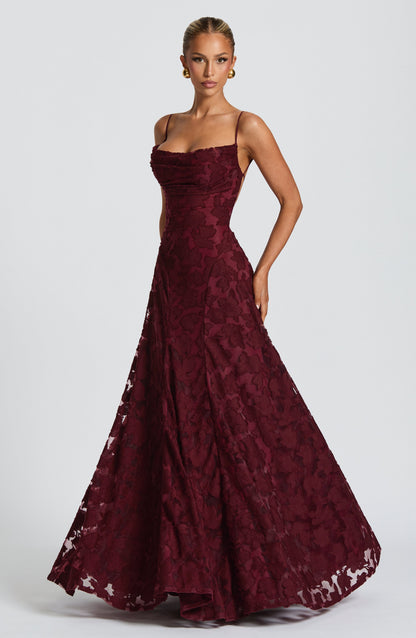 Vestido de verano Amelia Maxi - Rojo cereza