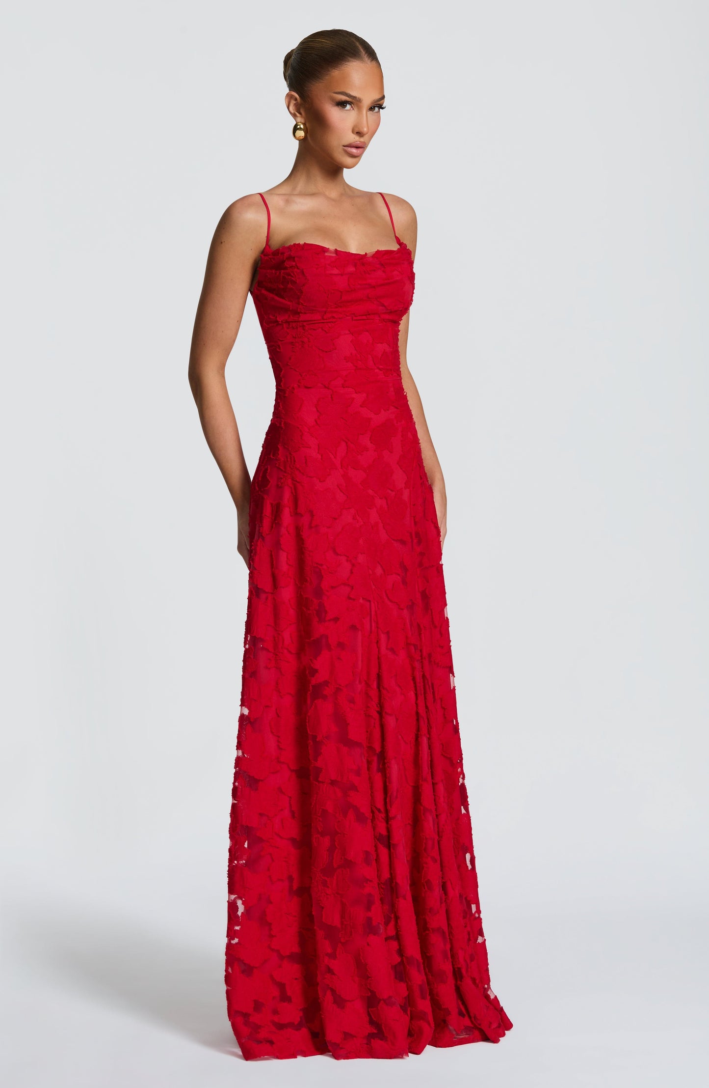 Vestido largo de verano Sophia rojo para mujer