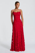 Vestido largo de verano Sophia rojo para mujer