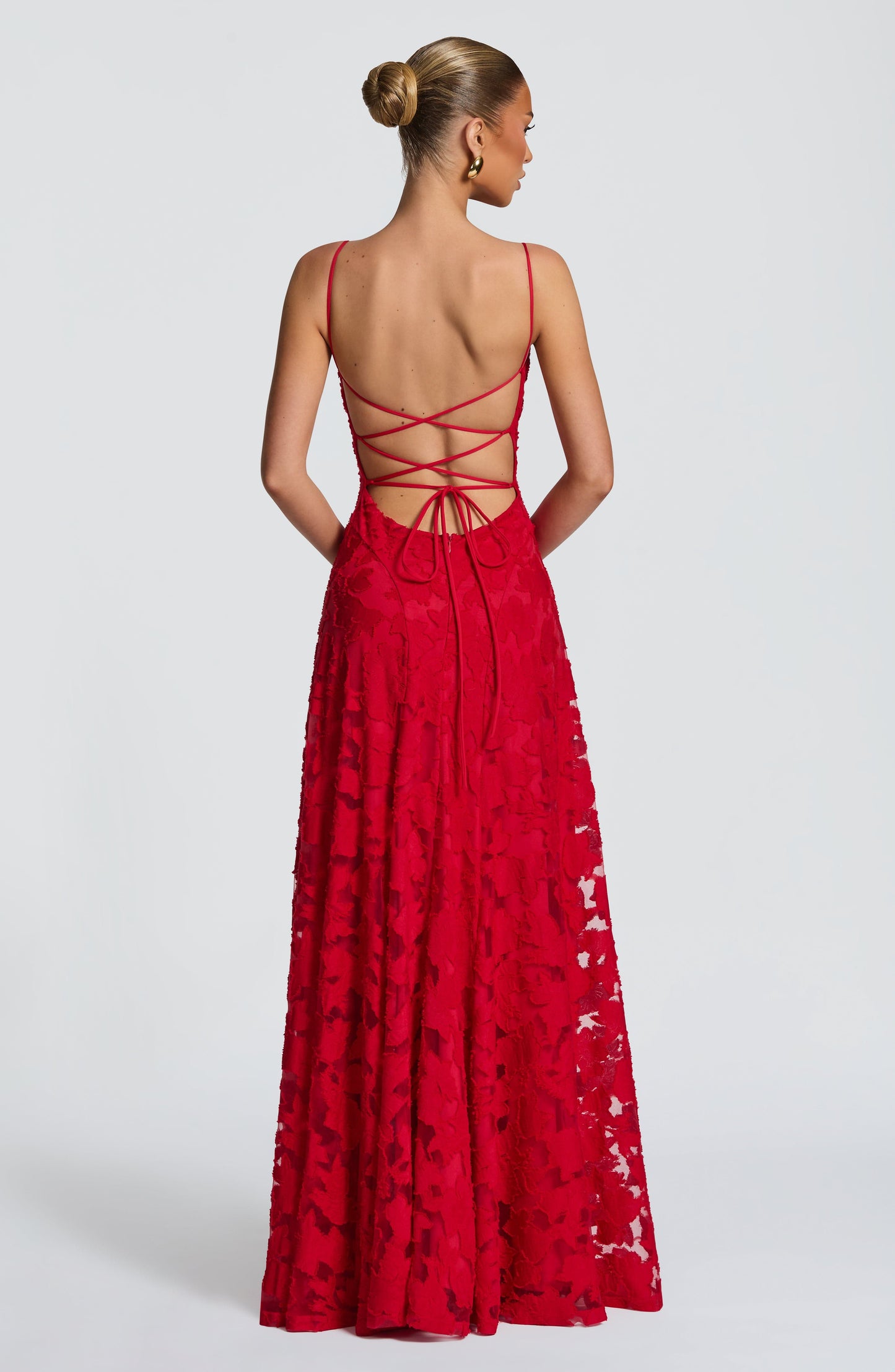Vestido largo de verano Sophia rojo para mujer