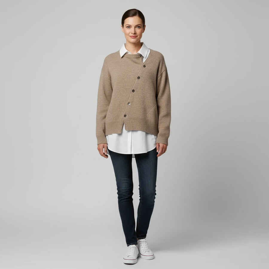 Luvrefashion | Loose Fit Sweater in Brown - side view