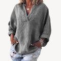 Doris | Blusa de tejido mixto de corte relajado