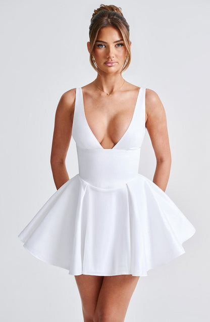 Minivestido de verano Chloe Ivory para mujer