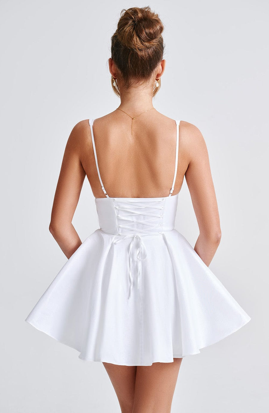 Minivestido de verano Chloe Ivory para mujer
