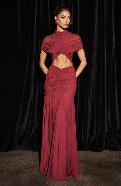 Vestido maxi de verano Sophia Burgundy