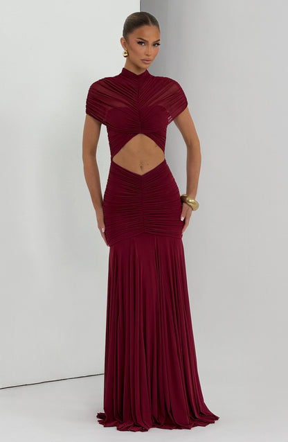 Vestido maxi de verano Sophia Burgundy