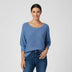 Jersey de mujer con cuello ancho - Azul