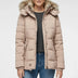 Chaqueta de plumas acolchada con capucha para mujer - Rosa