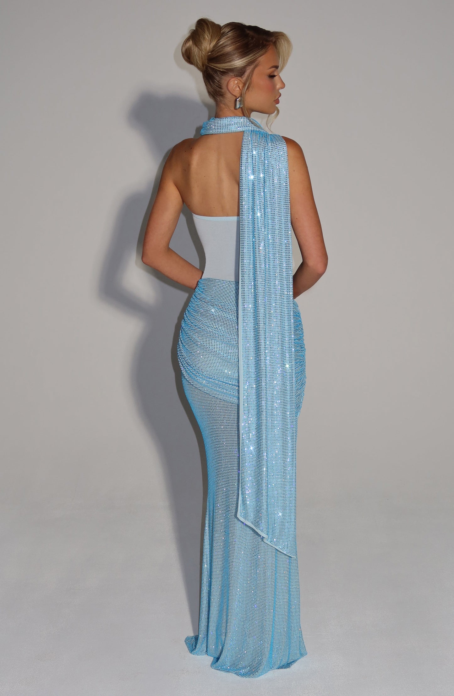 Vestido de verano largo Isabella Aqua