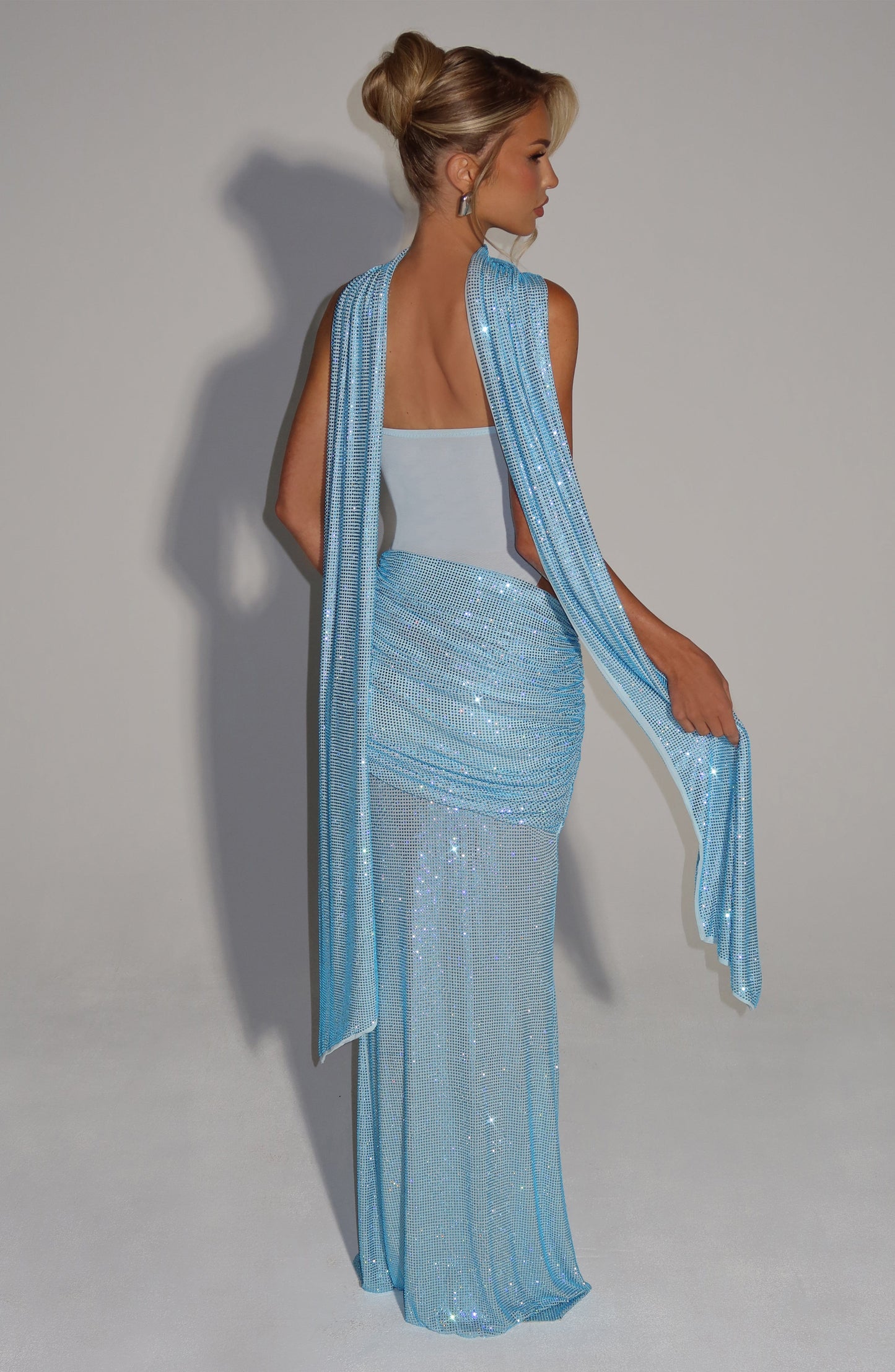 Vestido de verano largo Isabella Aqua