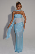 Vestido de verano largo Isabella Aqua