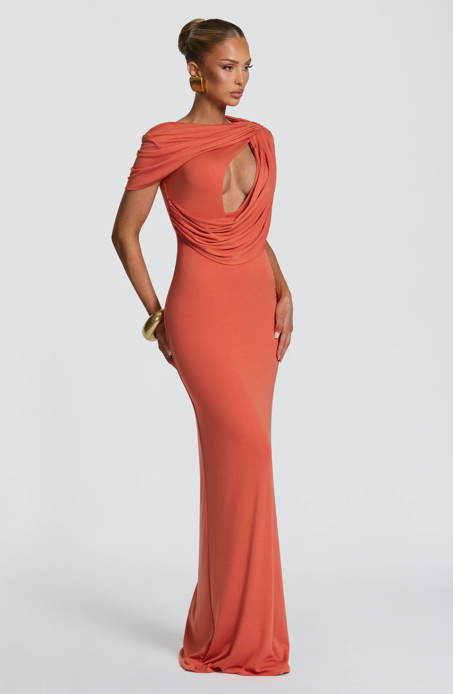 Maxivestido de verano Sienna en naranja quemado