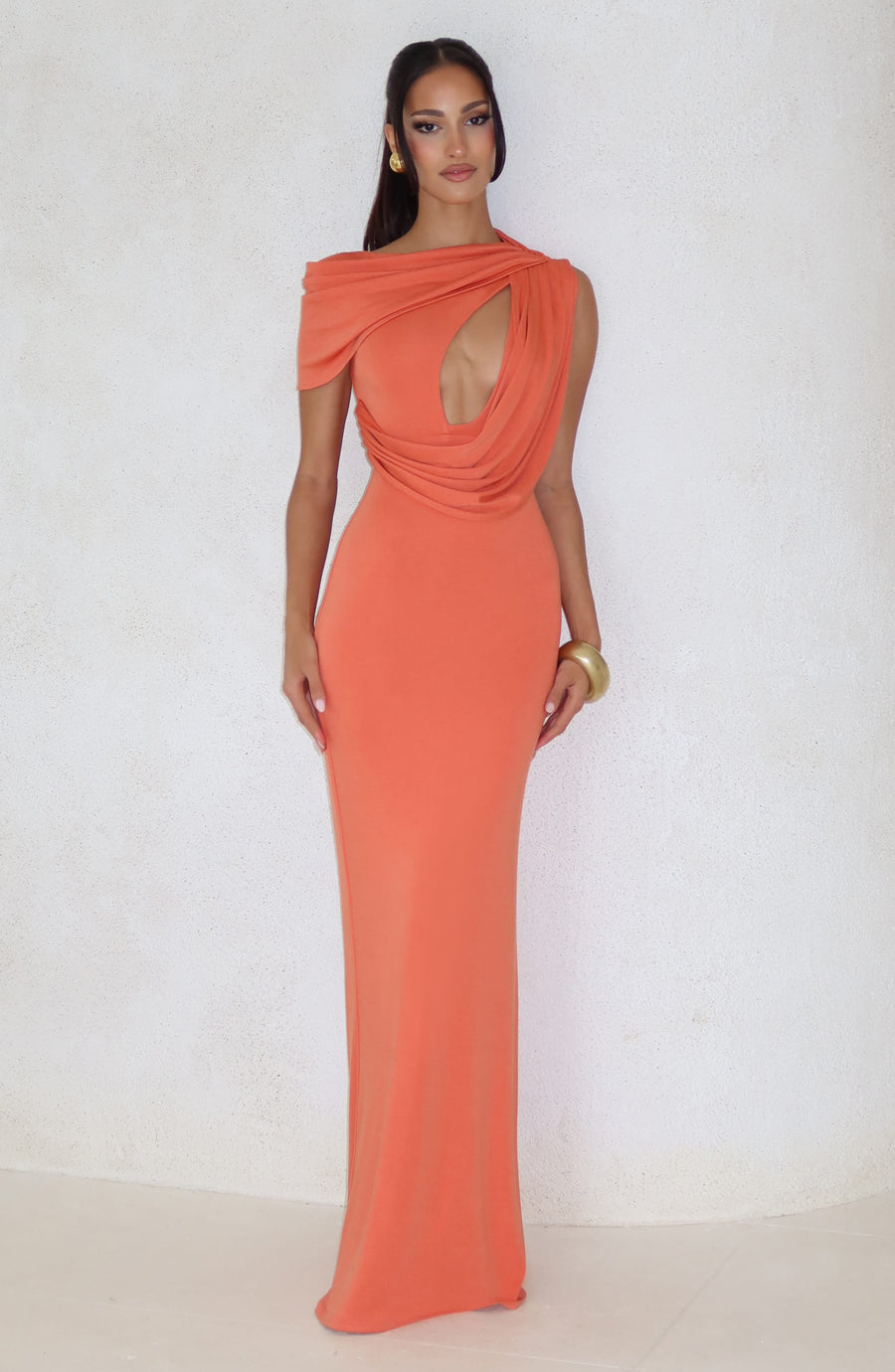 Maxivestido de verano Sienna en naranja quemado