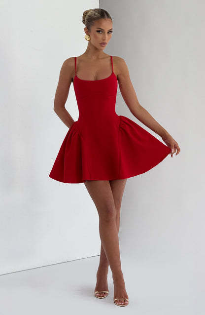 Minivestido de verano rojo Sophie - Lindo vestido de verano