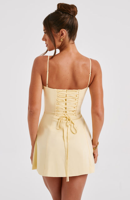 Minivestido Chloe Lemon Lace
