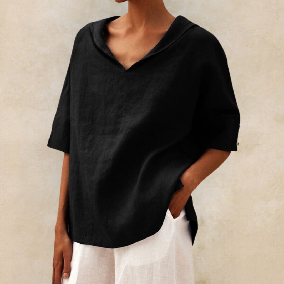 Luvrefashion | Lena Casual V Neck Shirt for Effortless Style in Green - image 7