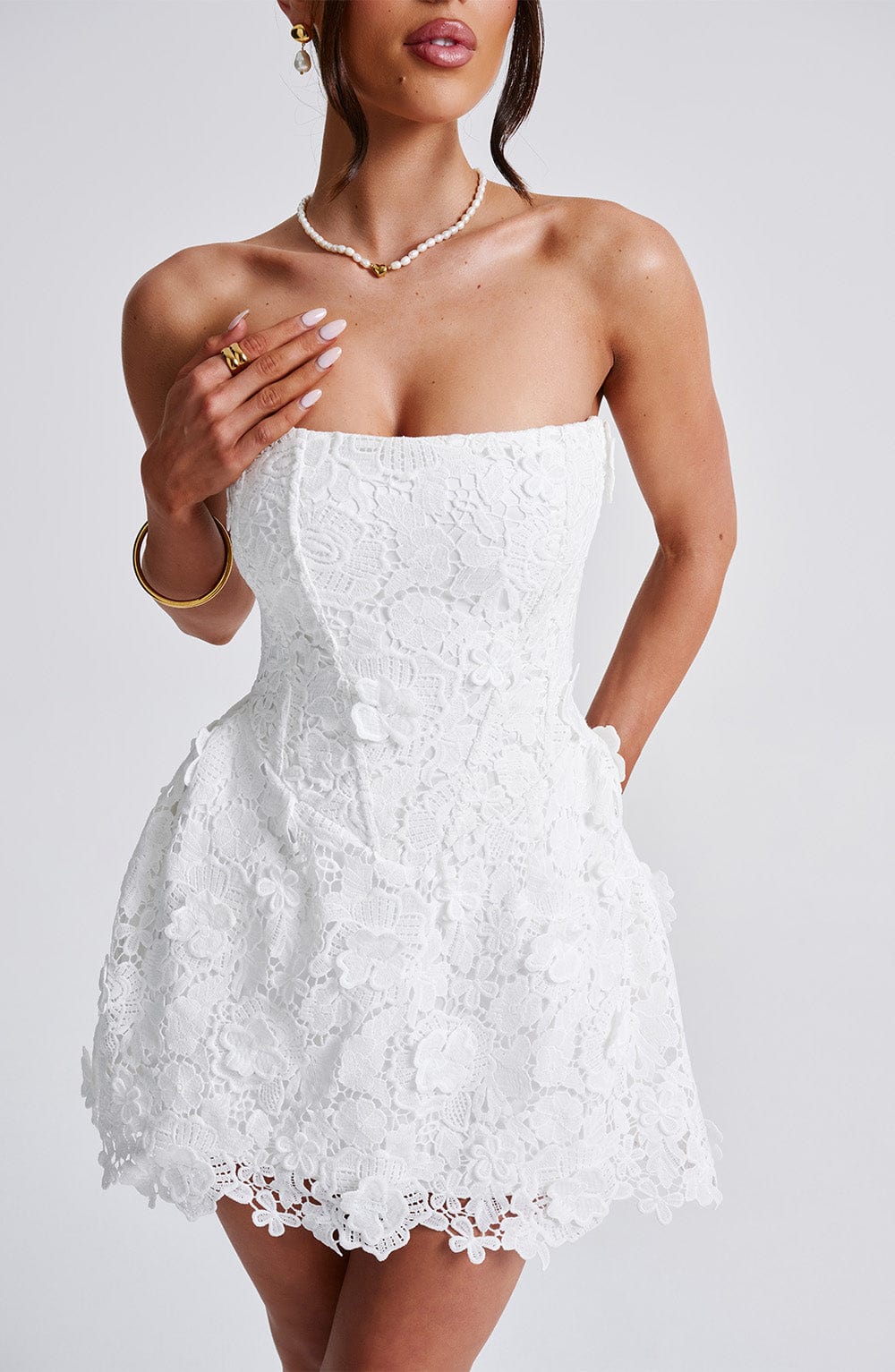 Minivestido de verano Chloe Ivory