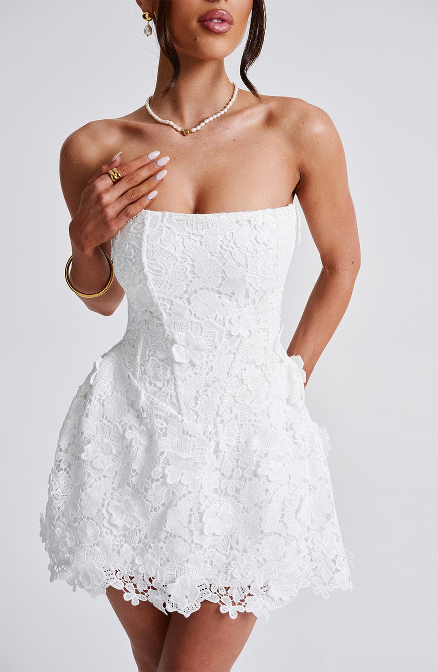 Minivestido de verano Chloe Ivory