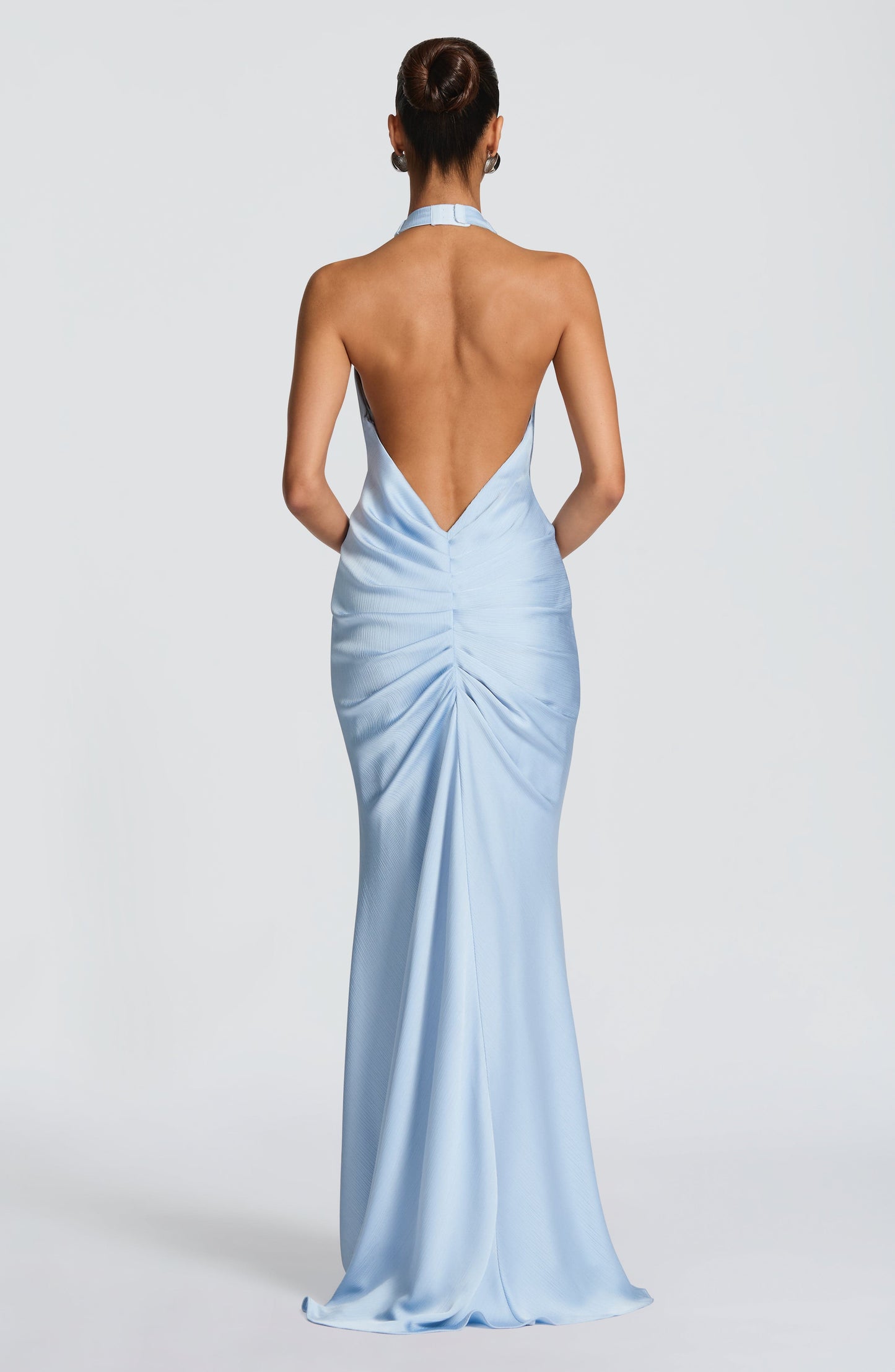 Vestido largo de verano Sophia en azul glaciar