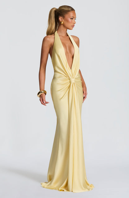 Vestido veraniego largo Chloe Lemon