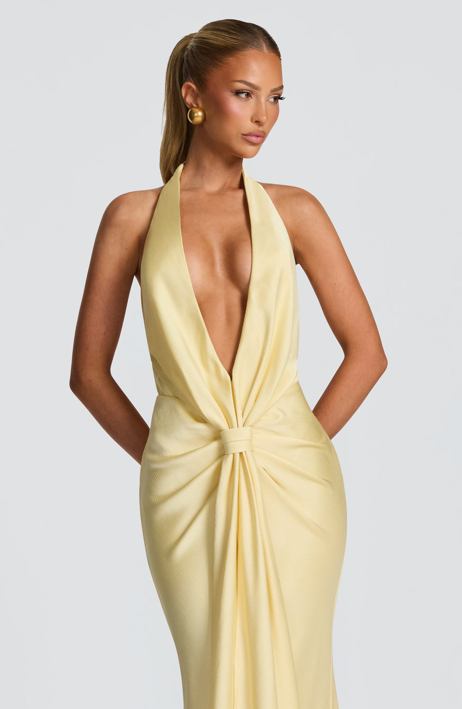 Vestido veraniego largo Chloe Lemon