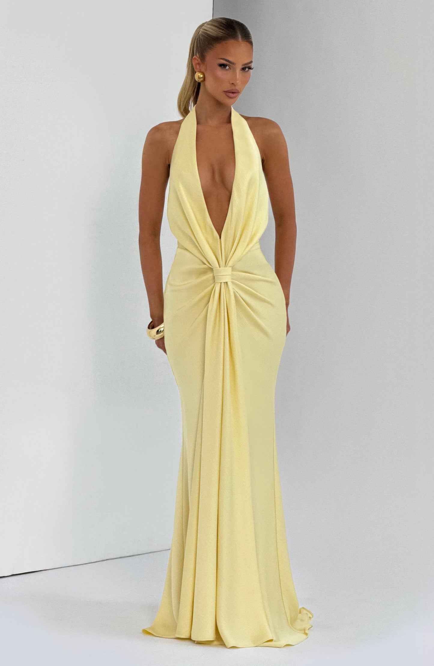 Vestido veraniego largo Chloe Lemon