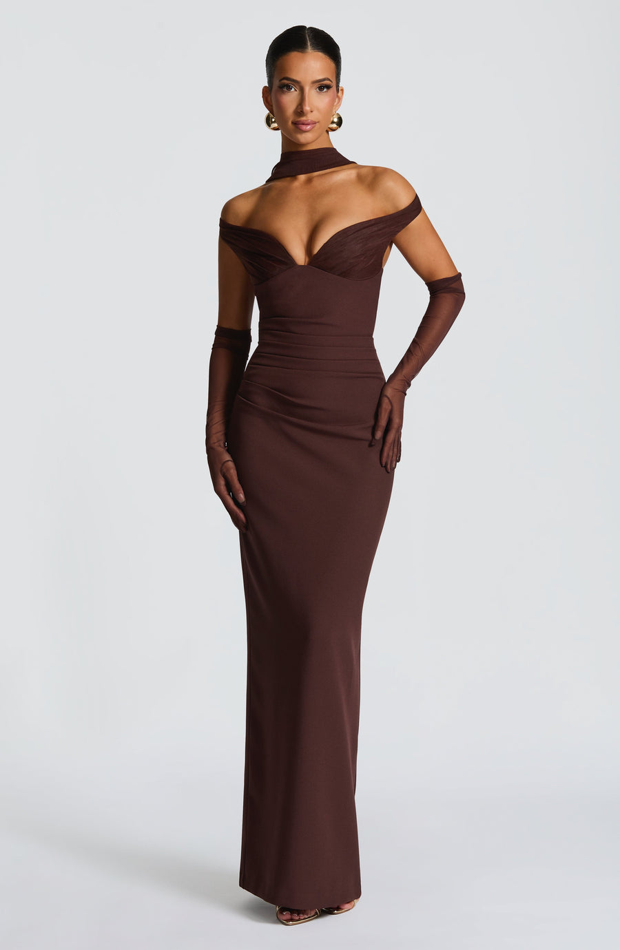 Luvrefashion | Abigail Plum Brown Maxi Dress in XS - image 10