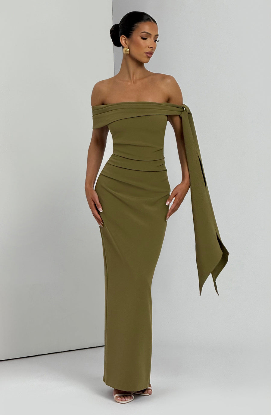 Luvrefashion | Addie Full Length Dress Rich Olive in XS - image 6