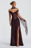 Vestido largo Alaia Plum