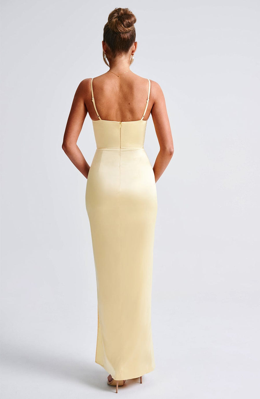 Luvrefashion | Alora Lemon Maxi Dress in XS - styled look