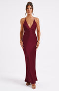 Vestido maxi Anja Burgundy
