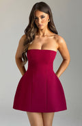 Minivestido color vino Asha