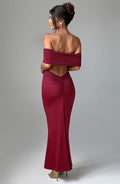 Vestido largo Belinda de color burdeos