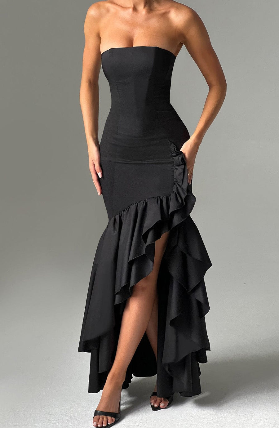 Luvrefashion | Black Angelina Maxi Dress in XS - image 7