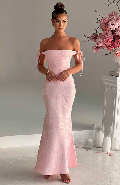 Luvrefashion | Blush Whitney Maxi Dress in XS - side view