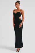 Vestido largo negro de Celine