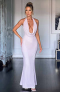 Vestido maxi color hueso Chrishelle