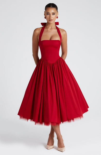 Luvrefashion | Cressida Red Midi Dress in XS - image 7