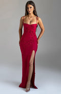 Vestido maxi Dalary Red Lined
