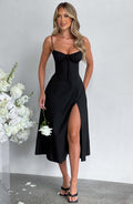 Deanna Black Midi-vestido